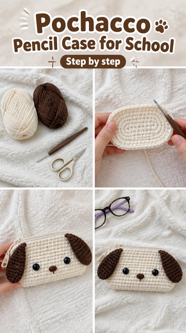 Pochacco Pencil Case Crochet Pattern 5 Pochacco Pencil Case Crochet Pattern
