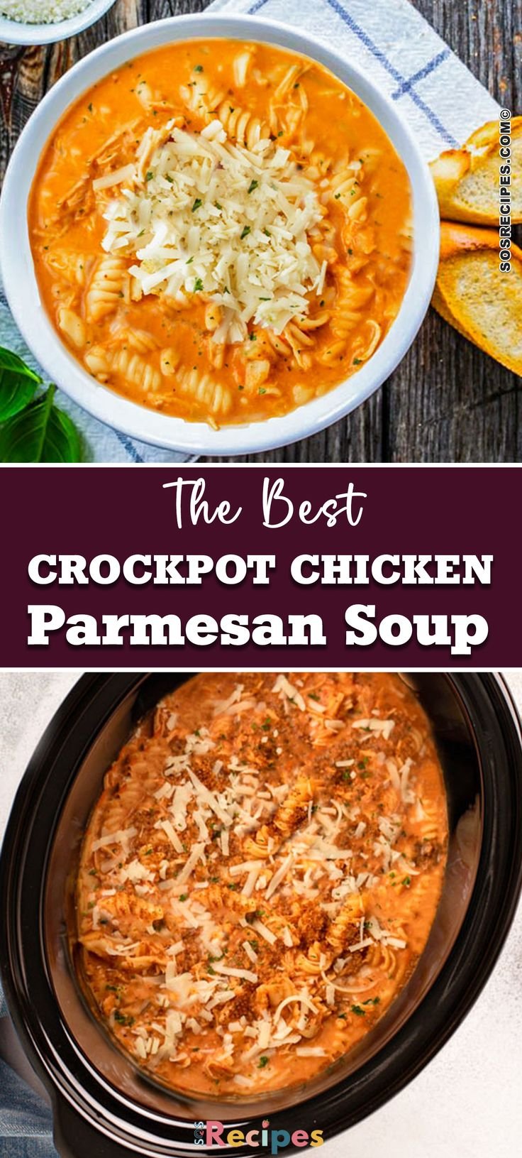 The Best Crockpot Chicken Parmesan Soup