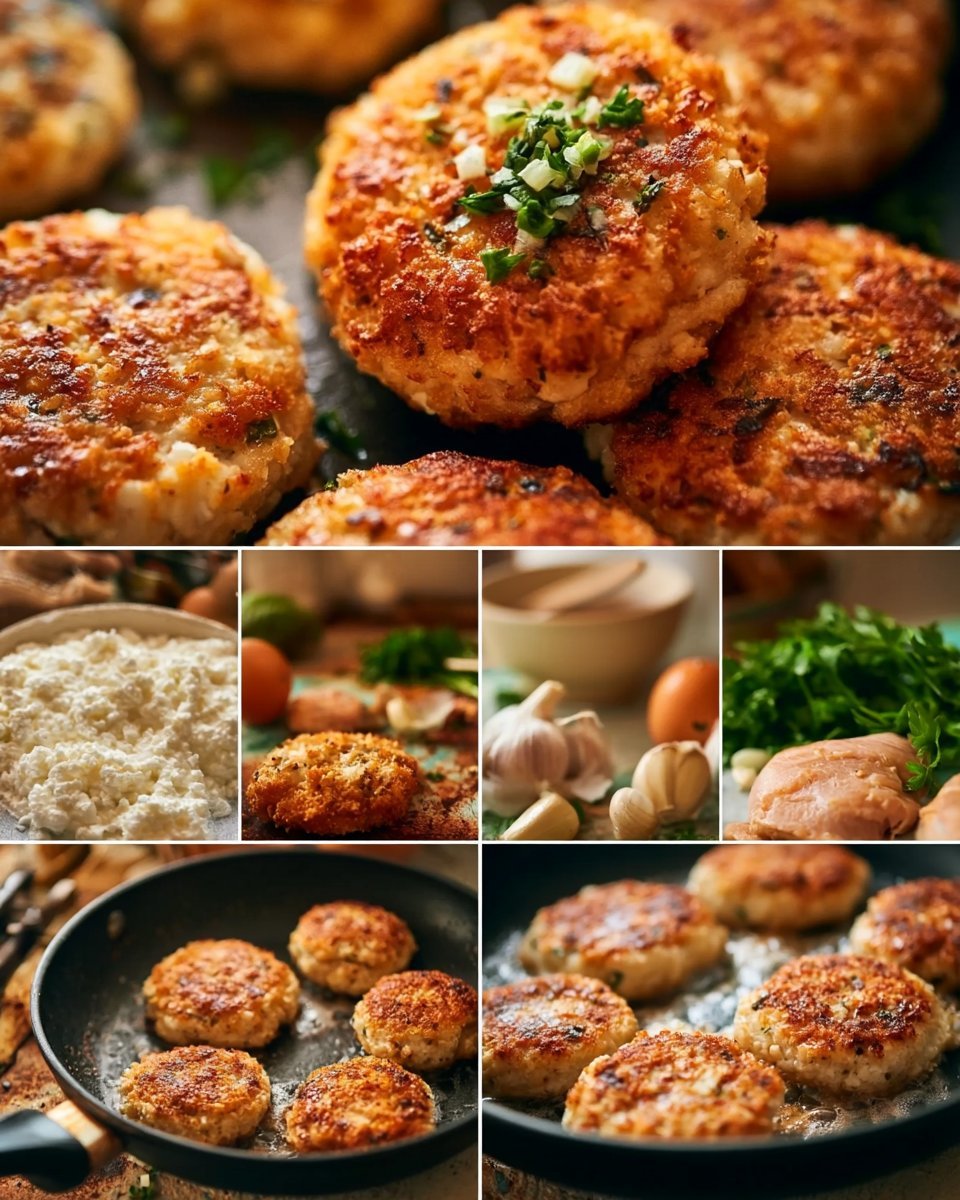 Creamy Chicken Patties with Cottage Cheese