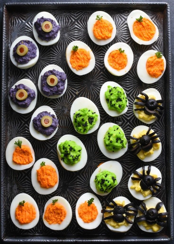 Halloween Deviled Eggs Recipe - Spooky Halloween Snack | Halloween food ideas deviled eggs, Halloween snacks deviled eggs, Easy halloween food