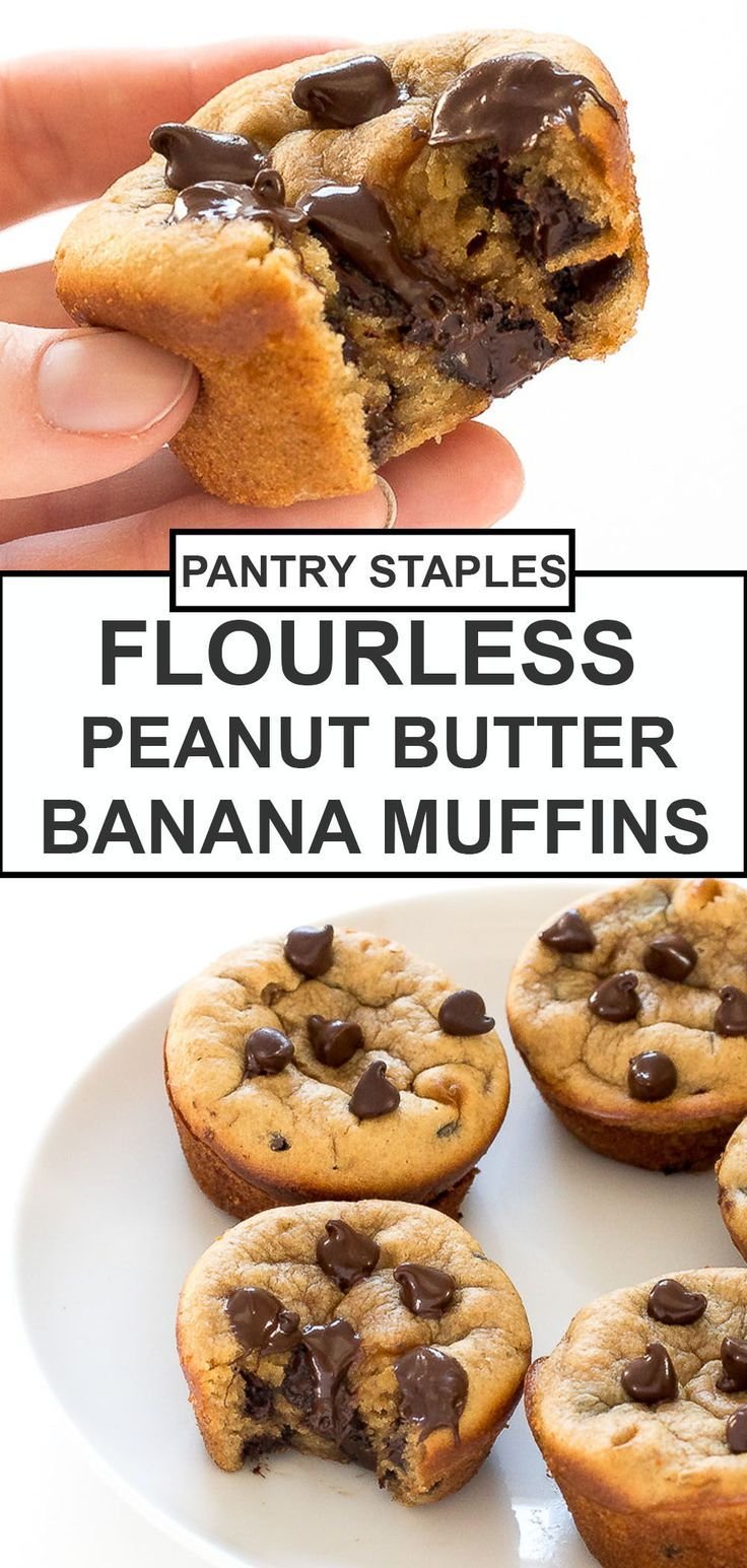 Flourless Peanut Butter Banana Muffins