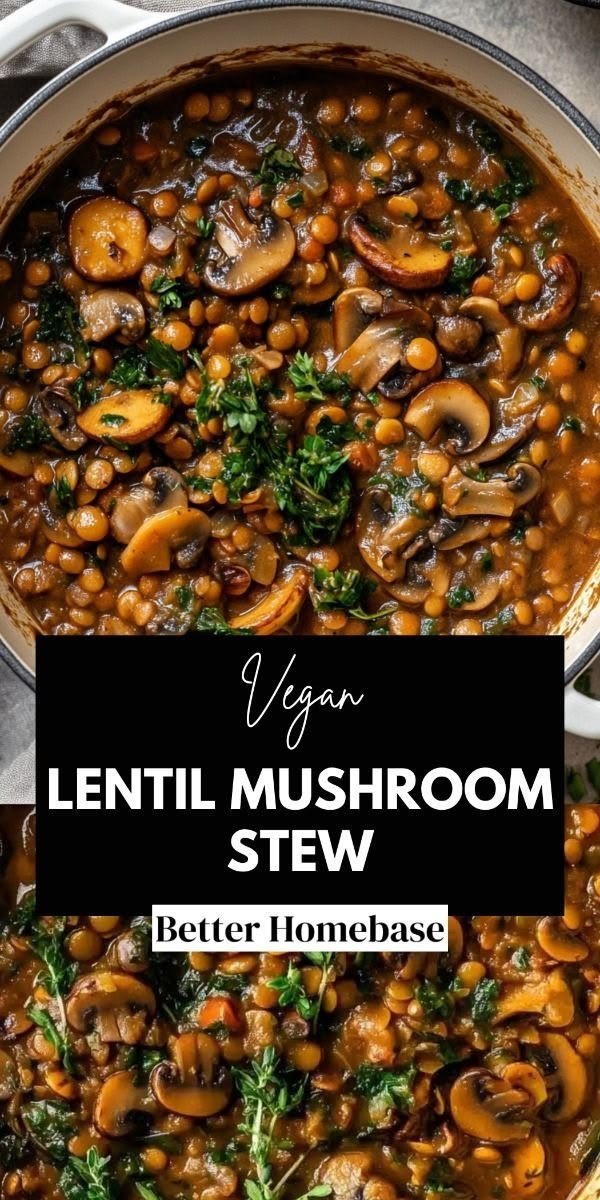 Vegan Mushroom Lentil Stew