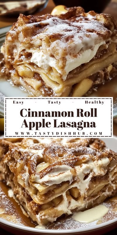 Cinnamon Roll Apple Lasagna