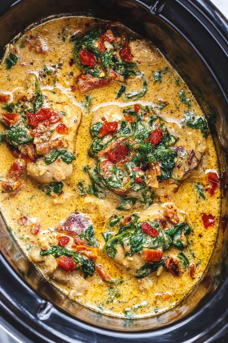 CrockPot Tuscan Garlic Chicken Recipe – How To Make Crockpot Chicken Recipes