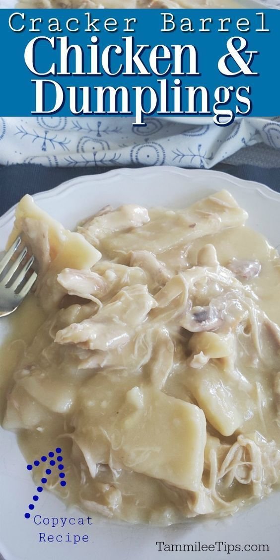 Cracker Barrel Chicken and Dumplings Recipe
