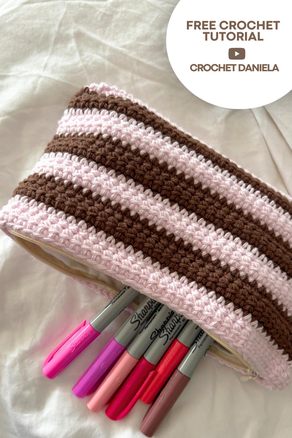 Easy Crochet Striped Pouch Tutorial 6 Crochet a Striped Pouch: Easy Tutorial