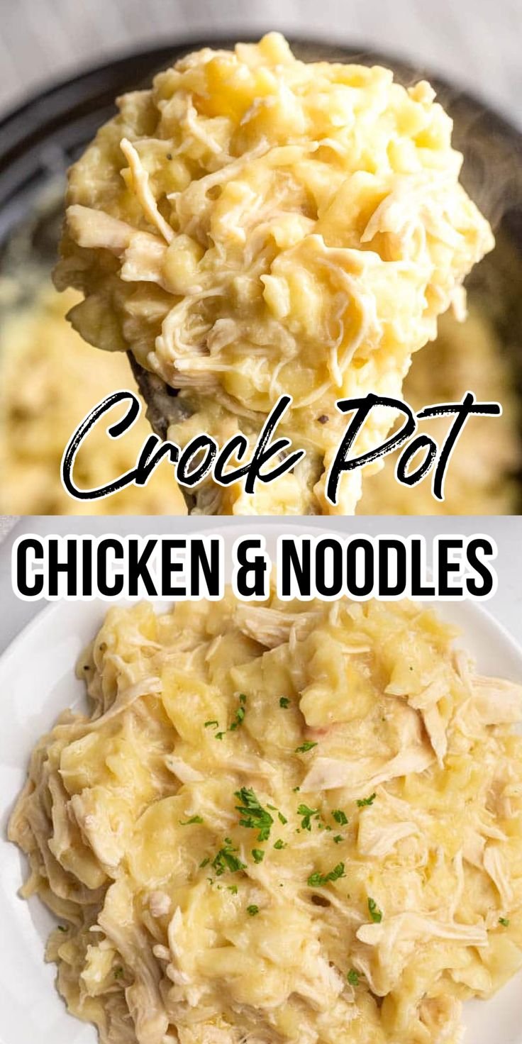 CROCK POT CHICKEN AND NOODLES