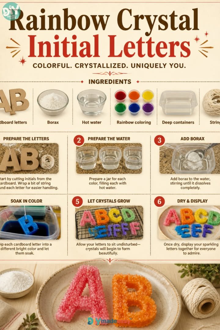 Rainbow Crystal Initial Letters 9 Rainbow Crystal Initial Letters