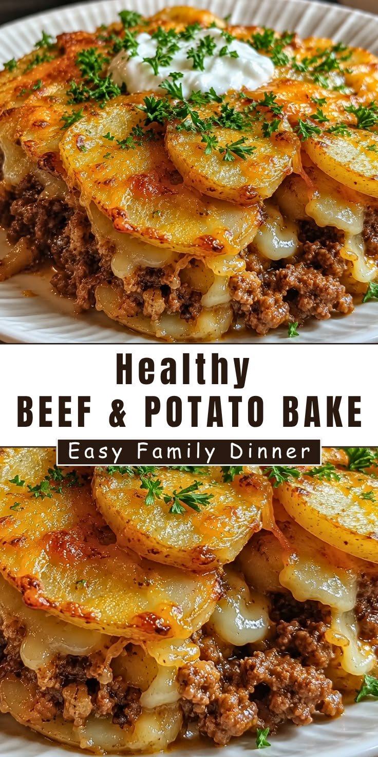 Healthy Loaded Beef and Potato Bake for Easy Family Dinner