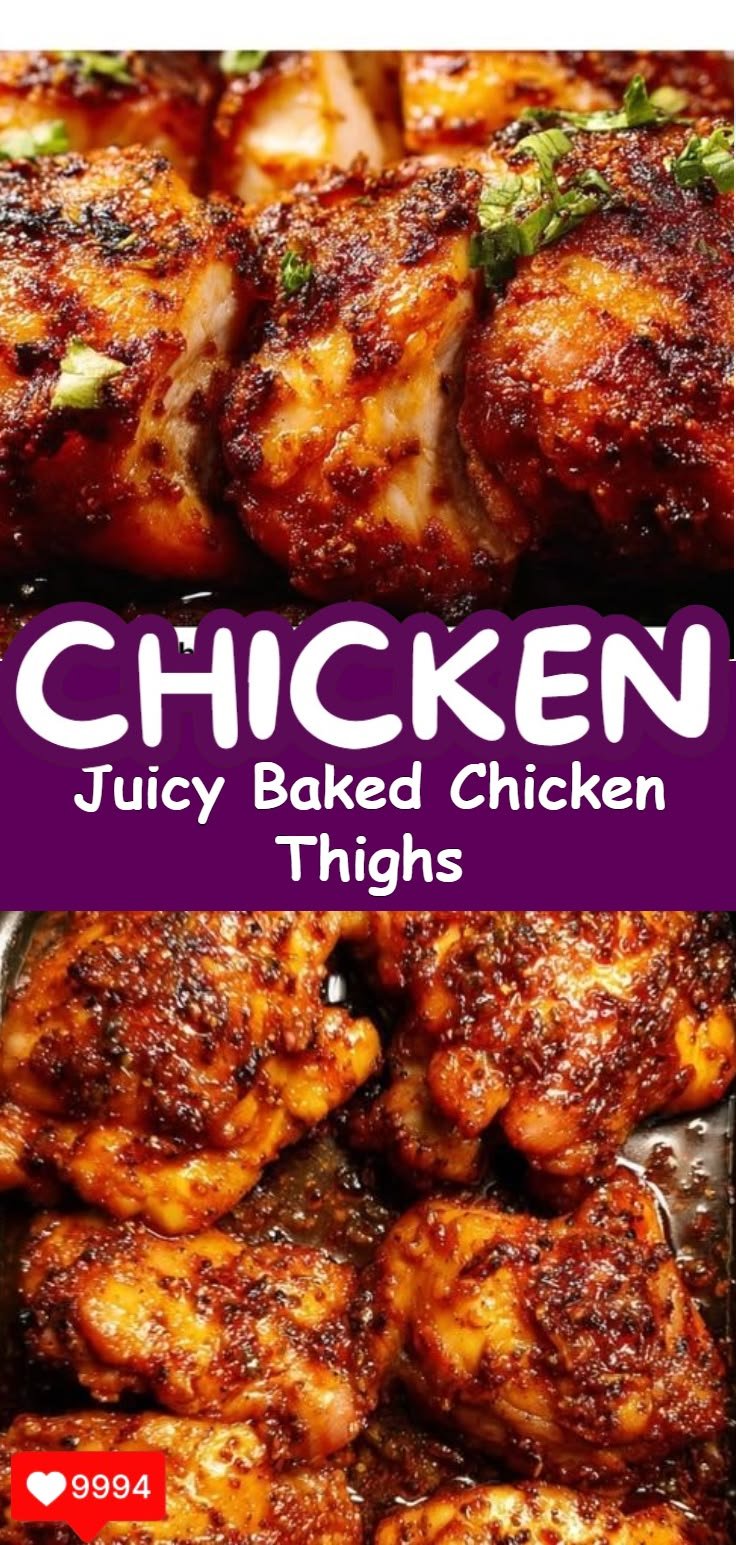 Juicy Baked Chicken Thighs