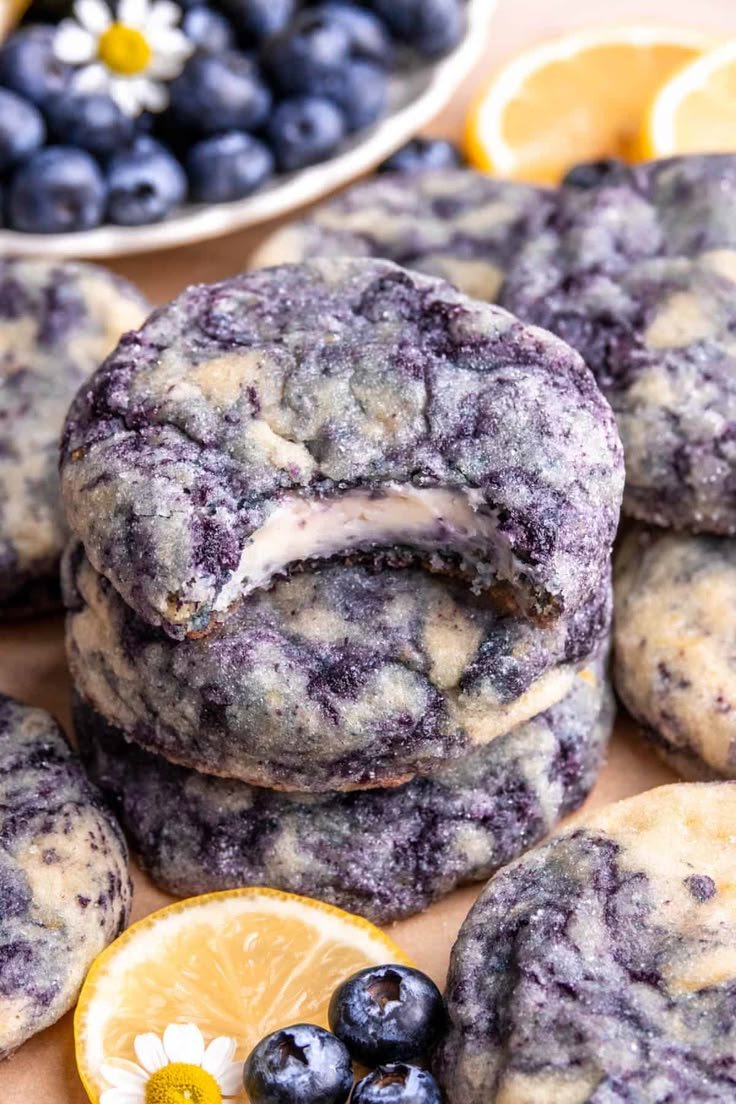 Lemon Blueberry Cheesecake Cookies