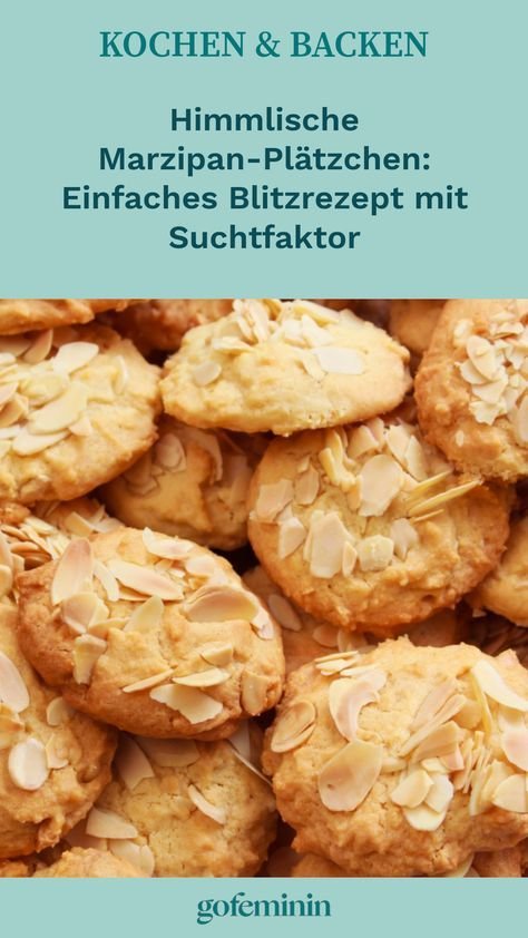Himmlische Marzipan-Plätzchen mit Mandelblättchen und Zimt - super einfaches Rezept!