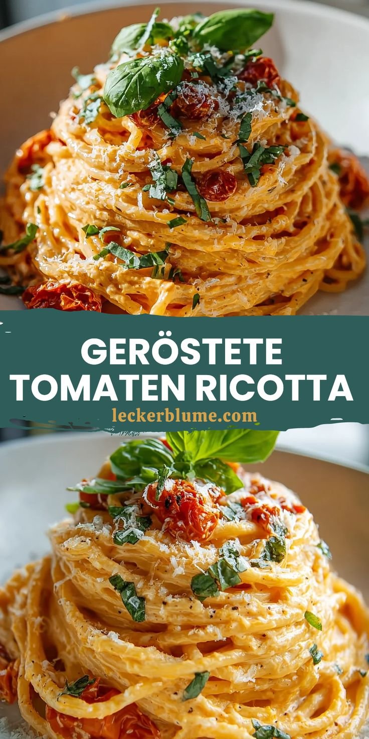 Geröstete Tomaten Pasta Mit Ricotta So Einfach