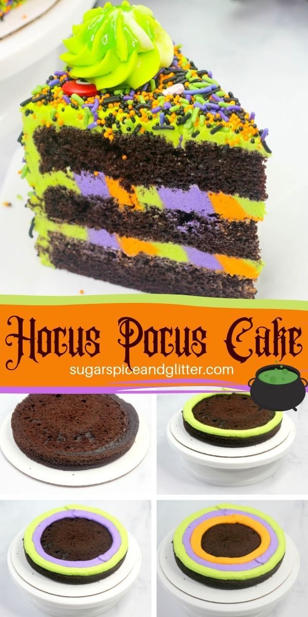 Halloween Layer Cake Recipe | Hocus pocus cake ideas easy, Hocus pocus birthday cake ideas, Hocus pocus sheet cake