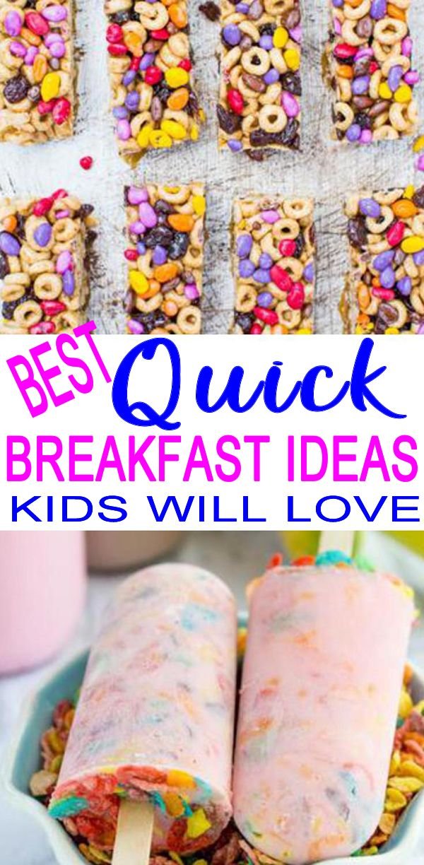 TASTY quick breakfast ideas for kids! EASY school morning breakfast ideas. On the go breakfast that kids will love. Home… | Easy break fast ideas, Last day of school breakfast for kids, Healthy quick breakfast for kids