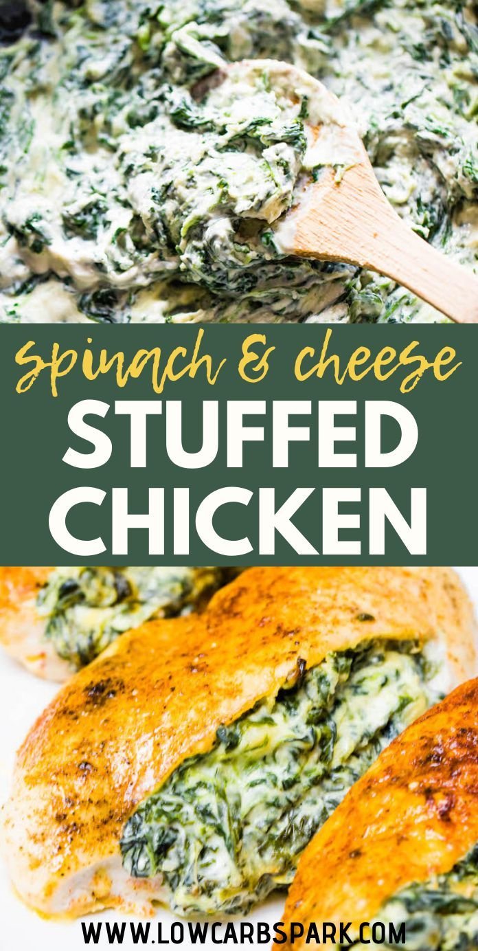 Cream Cheese Spinach Stuffed Chicken Breast {Low Carb,Keto}
