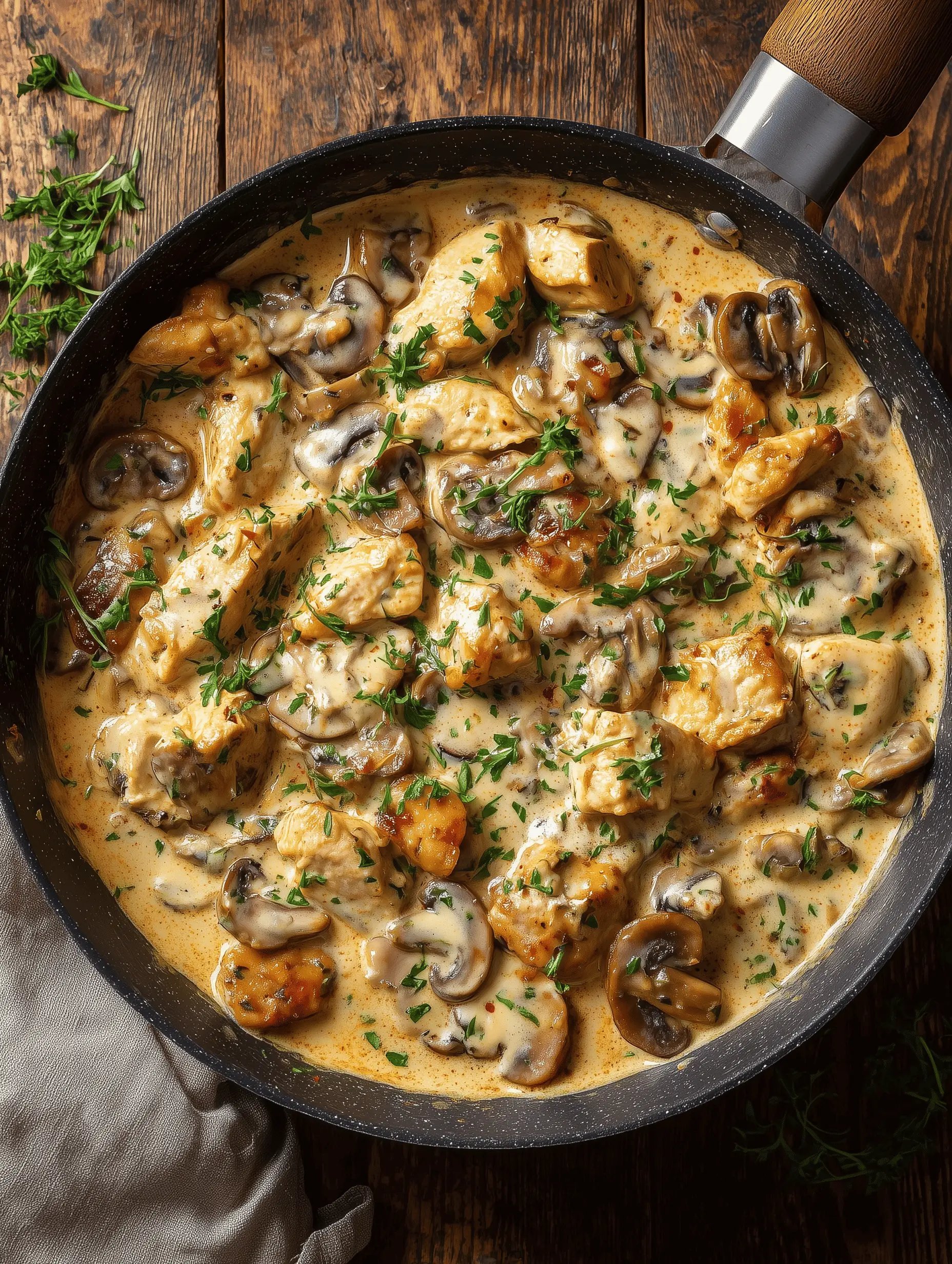Creamy Chicken Stroganoff With Mushrooms