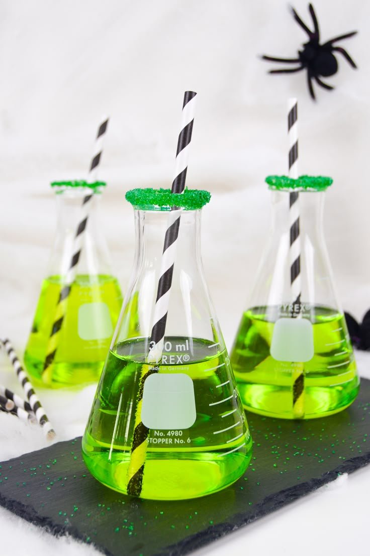 Green Chemical Cocktail for Halloween | Club Crafted