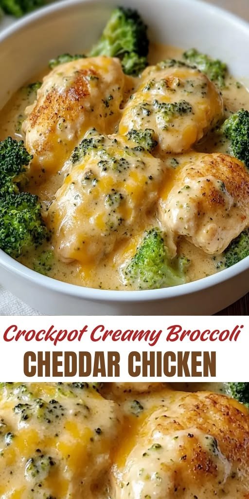 Crockpot Creamy Broccoli Cheddar Chicken – Easy Slow Cooker Cheesy Chicken Dinner