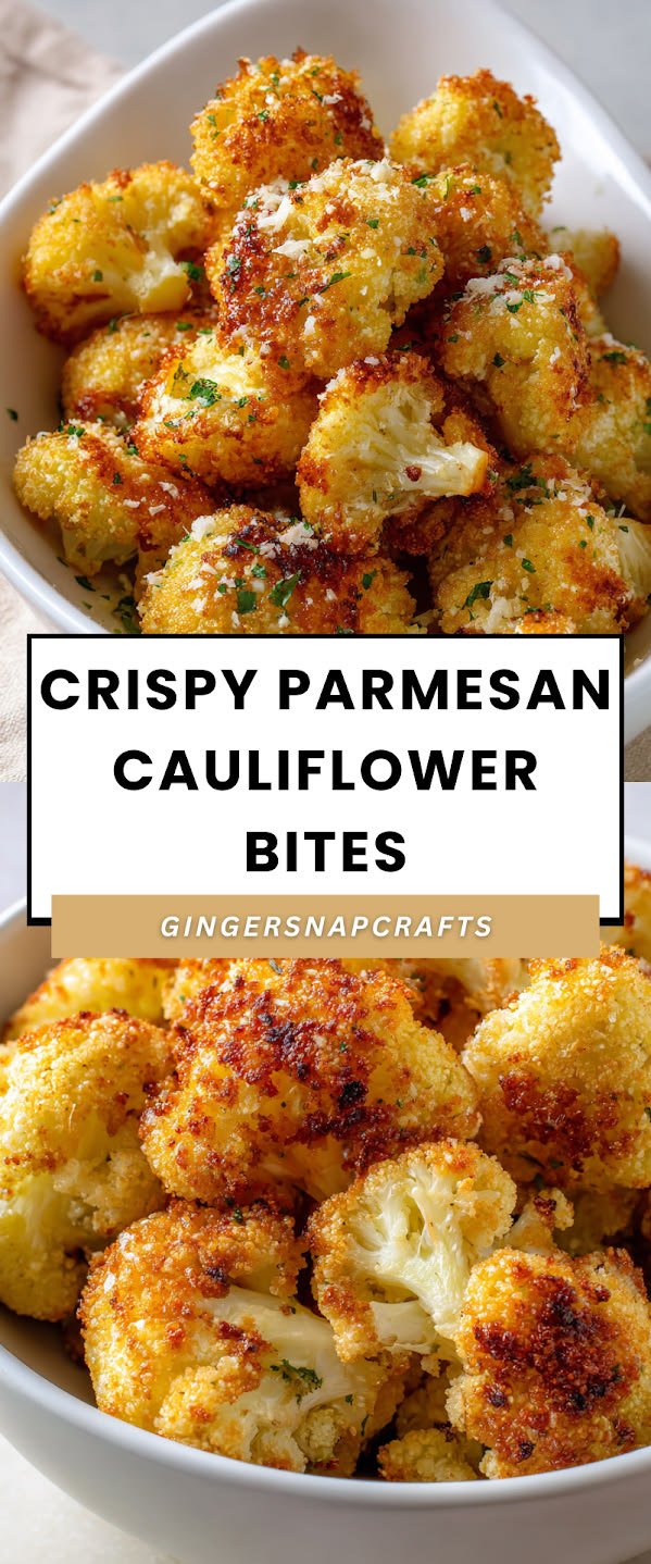 Crispy Parmesan Cauliflower Bites