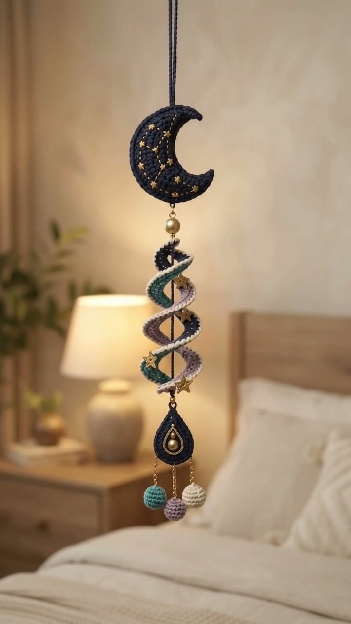 Celestial Hanging Crochet Pattern Tutorial 6 Celestial Hanging Crochet Pattern