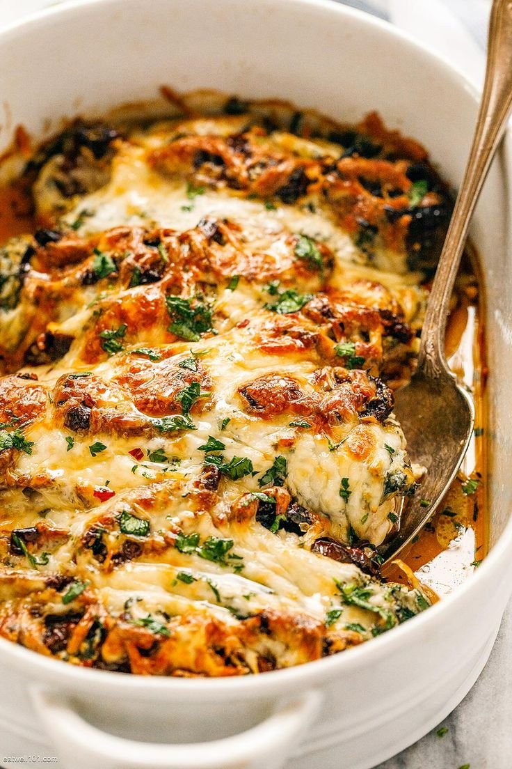 Baked Tuscan Chicken Casserole | Tuscan chicken casserole recipes, Tuscan chicken oven, Casserole dish