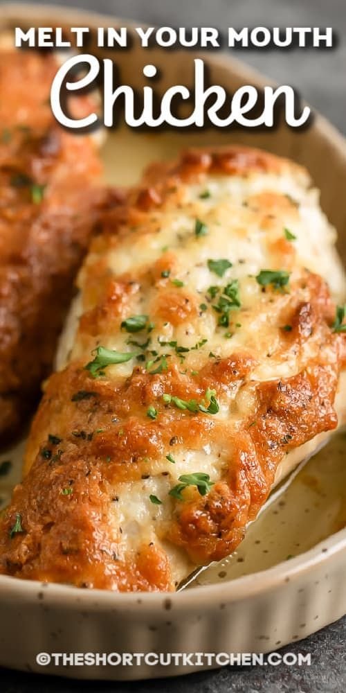 Delicious and easy Melt in Your Mouth Chicken, with a creamy parmesan coating, is a real winner!