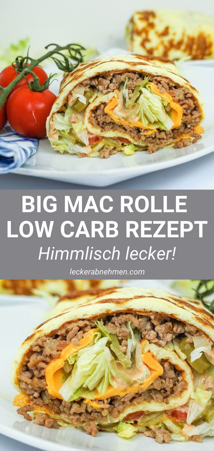 Low Carb Big Mac Rolle - Leckeres Rezept zum Abnehmen