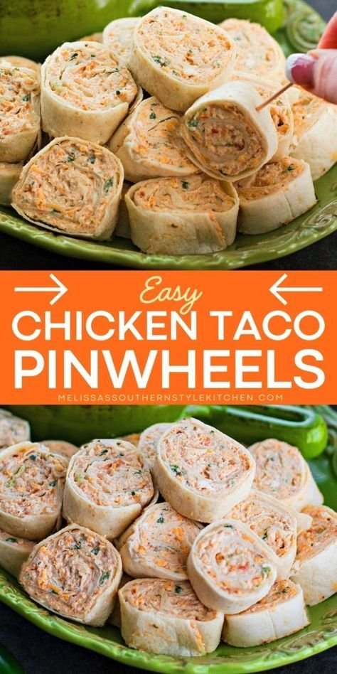 Chicken Taco Pinwheels Recipe | Taco pinwheel sandwiches, Chicken taco pinwheel recipe, Pinwheel recipes mexican