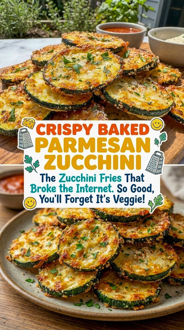 Crispy Baked Parmesan Zucchini Rounds | Easy Healthy Side Dish in 30 Minutes