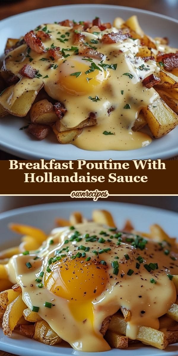 Breakfast Poutine with Hollandaise Sauce