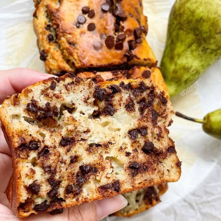 Gâteau à la poire et au chocolat healthy - Sainplement Healthy