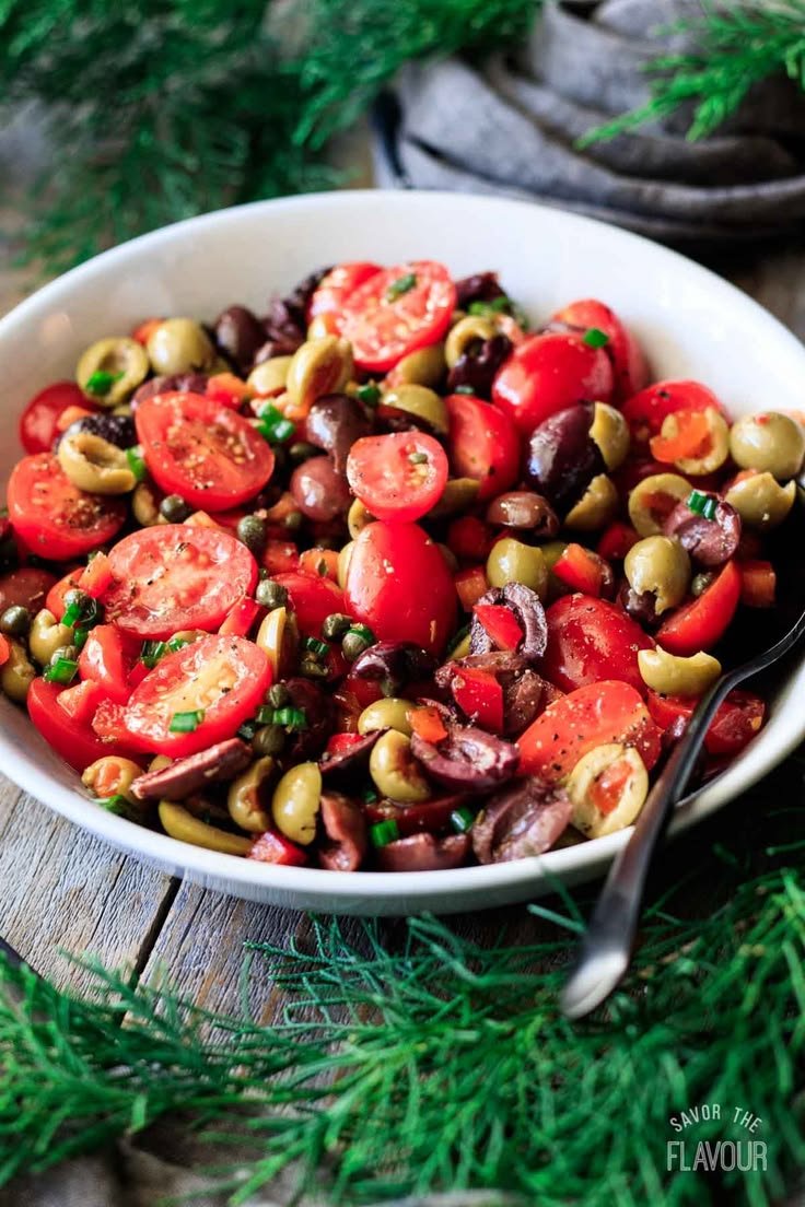 Marinated Tomato Olive Salad