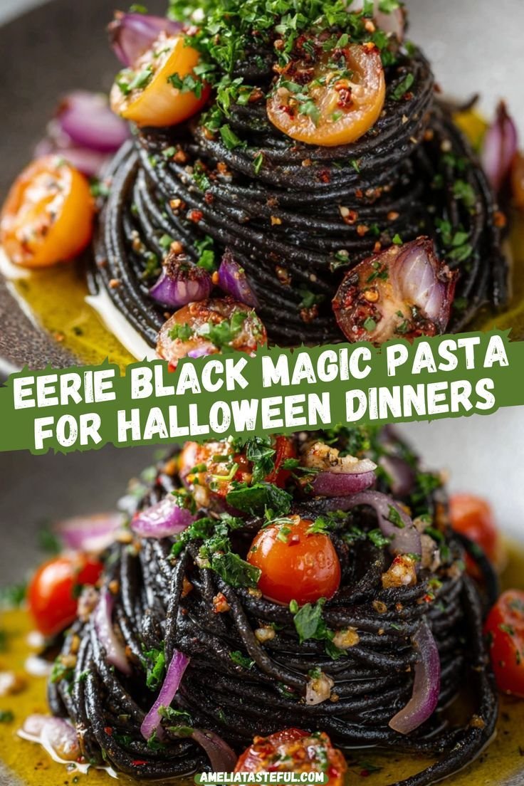 Black Magic Halloween Pasta – Spooky, Black Squid Ink Pasta Recipe