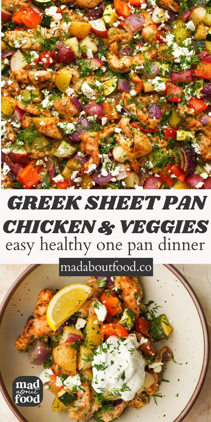Greek Sheet Pan Chicken and Veggies