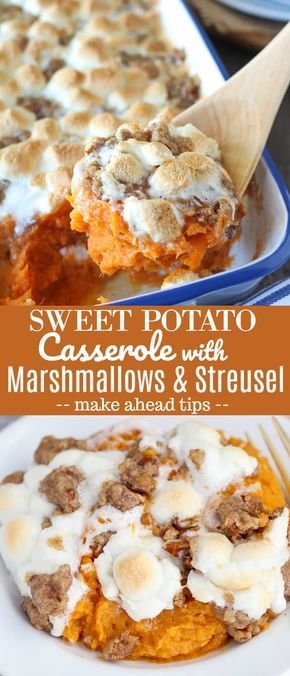 Festive canned sweet potato casserole - a deliciously easy side dish! | Sweet potato casserole for 2, Sweet potato casserole small batch, Sweet potato casserole with marshmallows