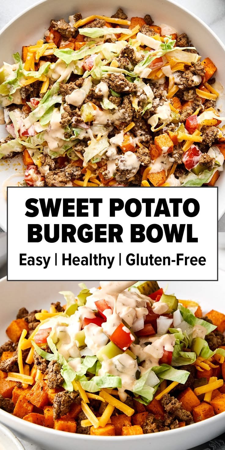 Sweet Potato Burger Bowl