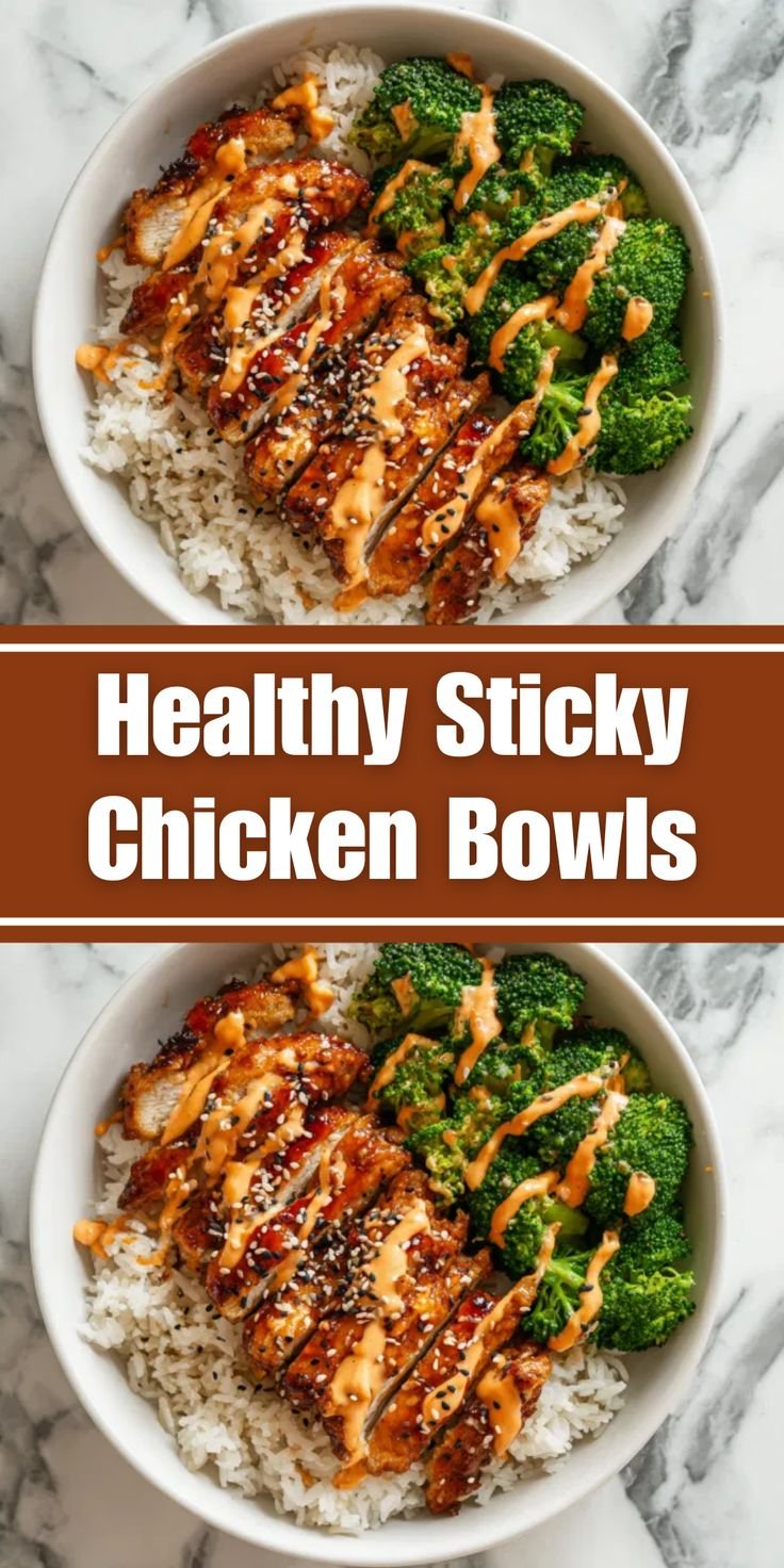 Delicious Healthy Sticky Chicken Bowls 🥢