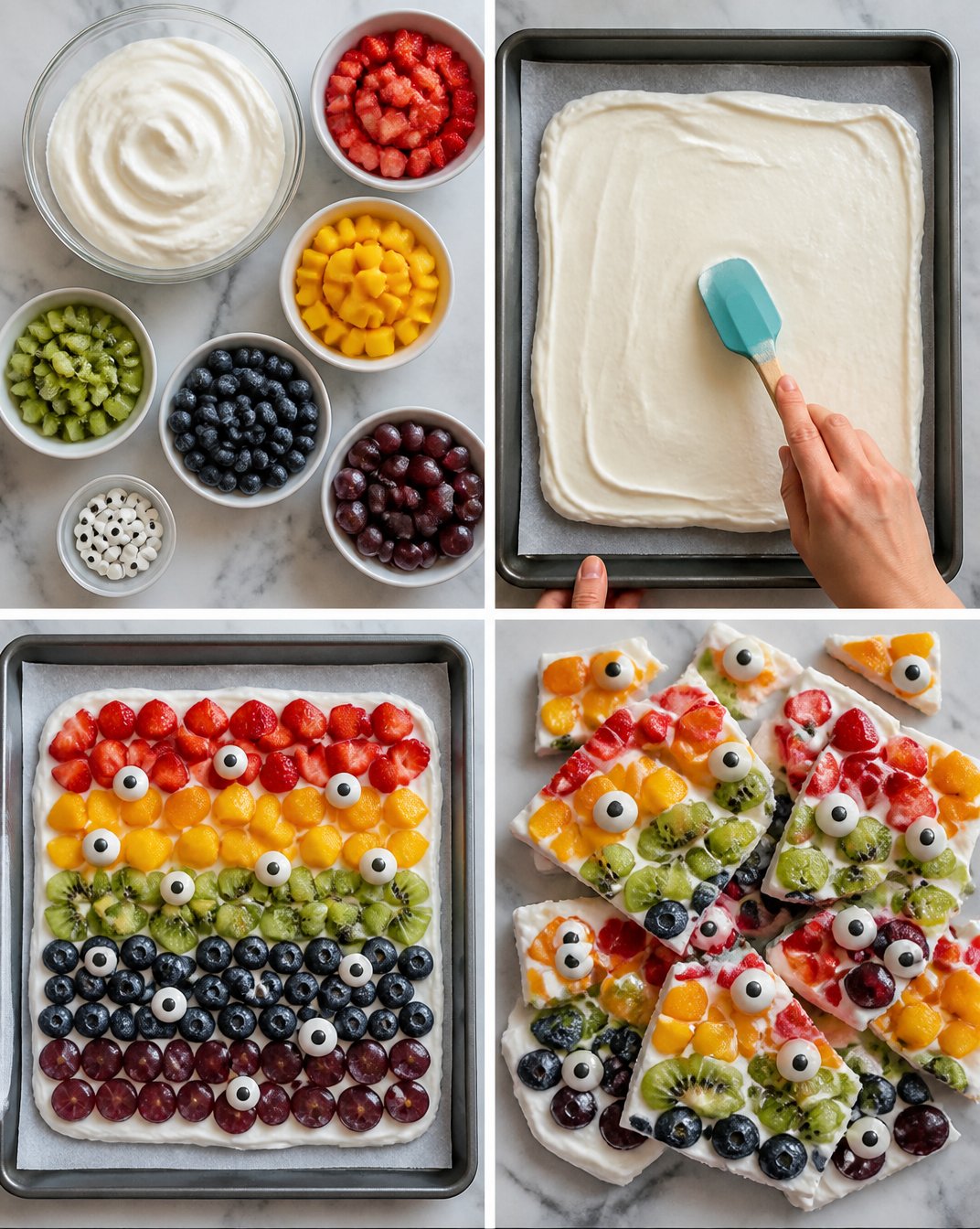 Monster Rainbow Yogurt Bark Becomes Cozy 5 Monster Rainbow Yogurt Bark