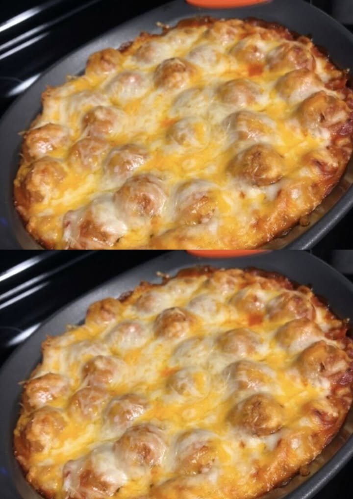 Fleischbällchen mit Kartoffeln und Käse