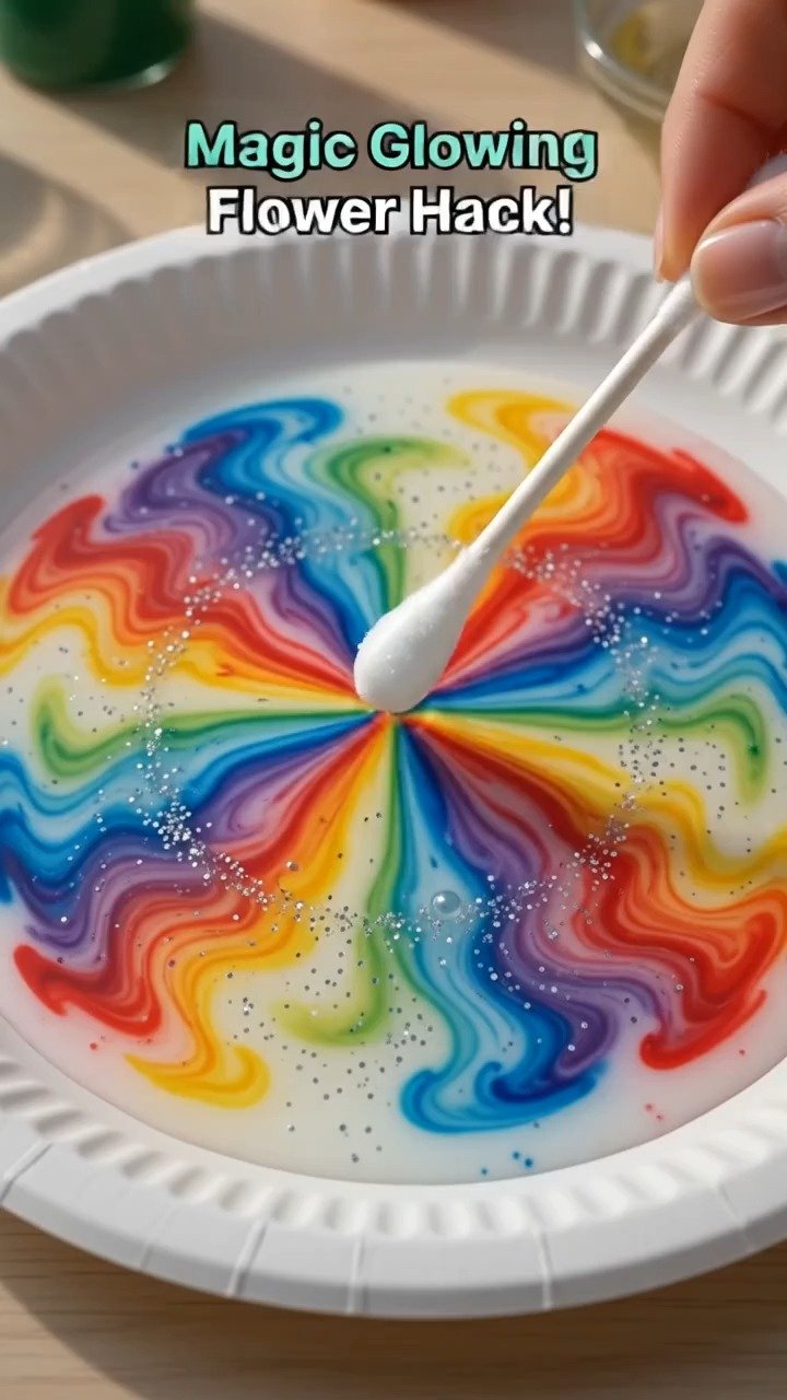 Ein einfaches leuchtendes Blumenexperiment kombiniert Farbe, Licht und Wissenschaft für ein spielerisches Projekt, das Kinder erkunden können. Perfekt für deinen nächsten Basteltag.