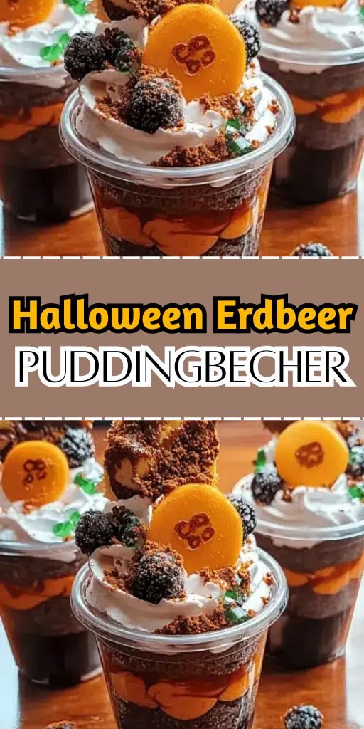 Halloween-Erdpuddingbecher: gruselig, cremig und einfach!