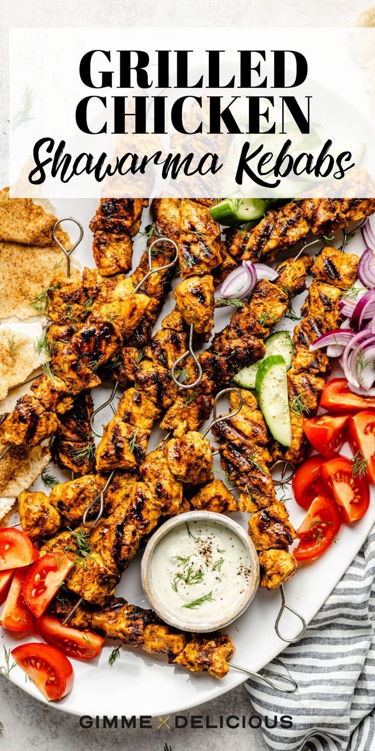 Grilled Chicken Shawarma Kebabs