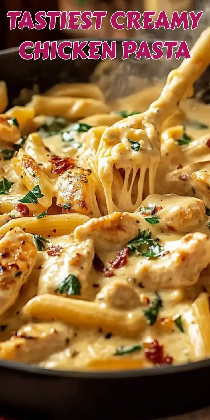 Want The Tastiest Creamy Chicken Pasta Tonight?