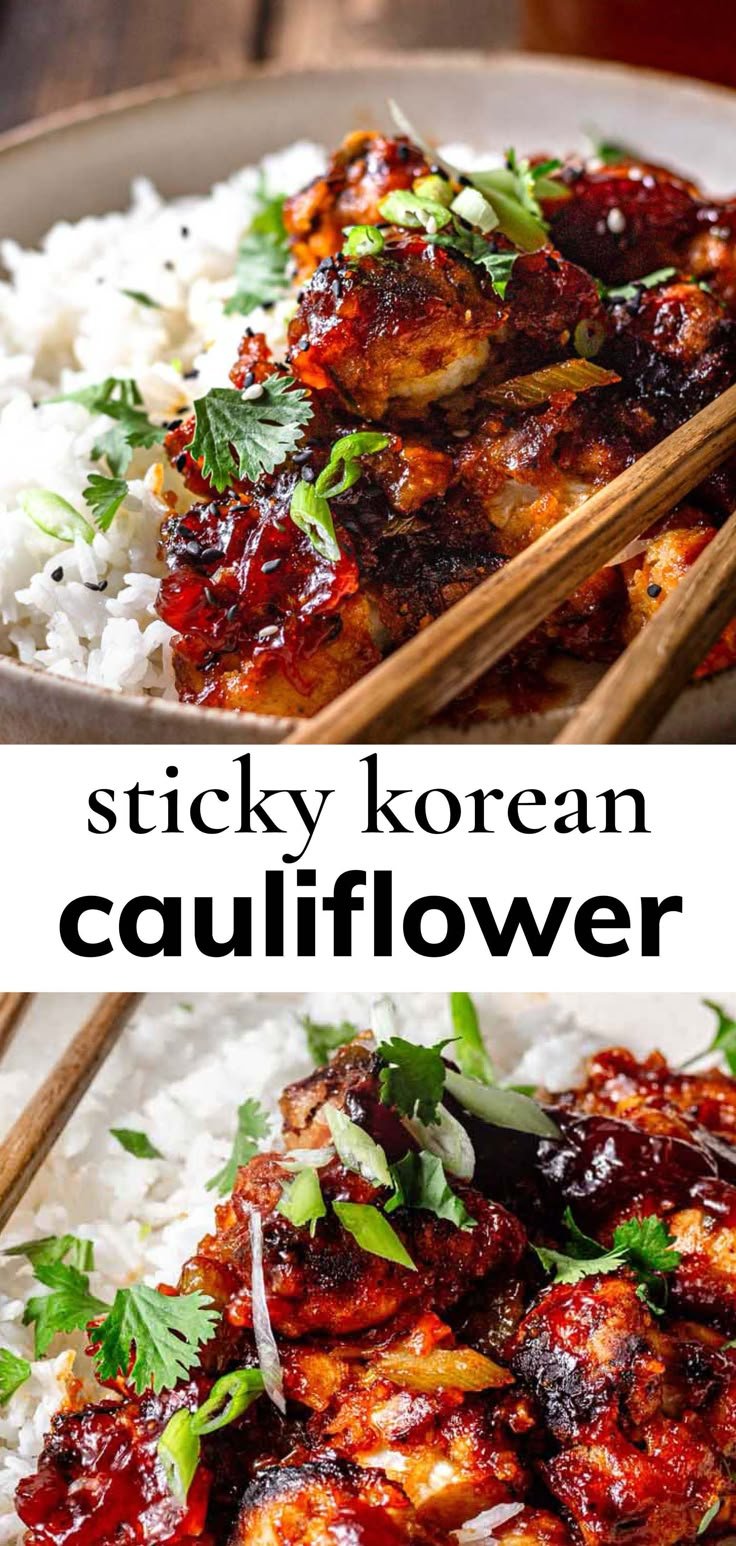 Air-Fried Korean Chili Cauliflower (Vegan) | thank you berry much