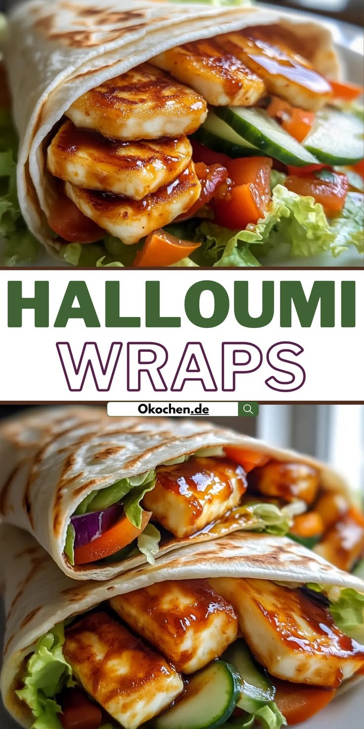 Süße Chili-Halloumi-Wraps – Knusprige Vegetarische Wraps in 20 Minuten