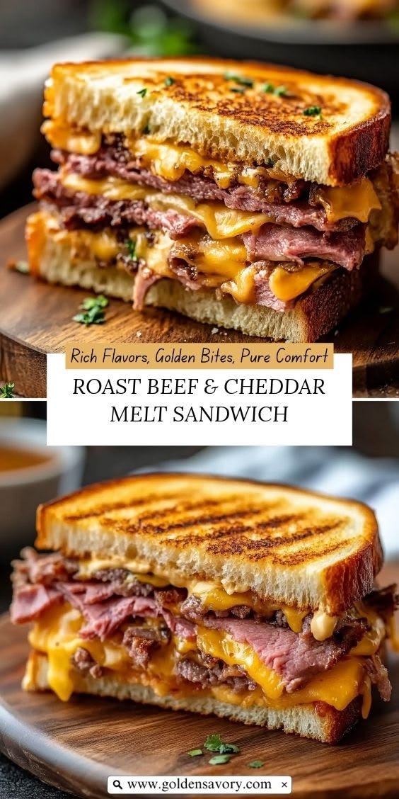 Roast Beef & Cheddar Melt Sandwich