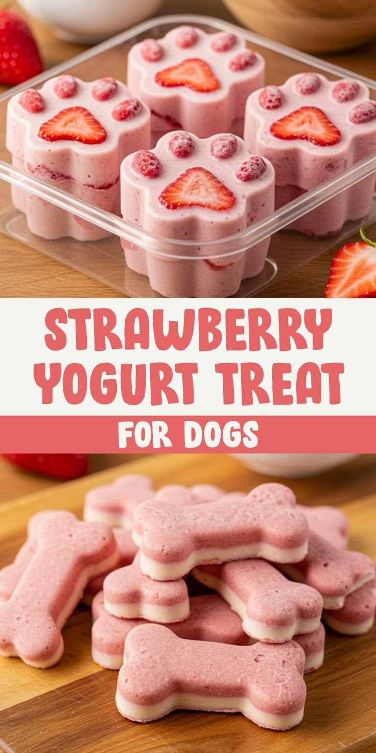 Strawberry Yogurt Dog Treats