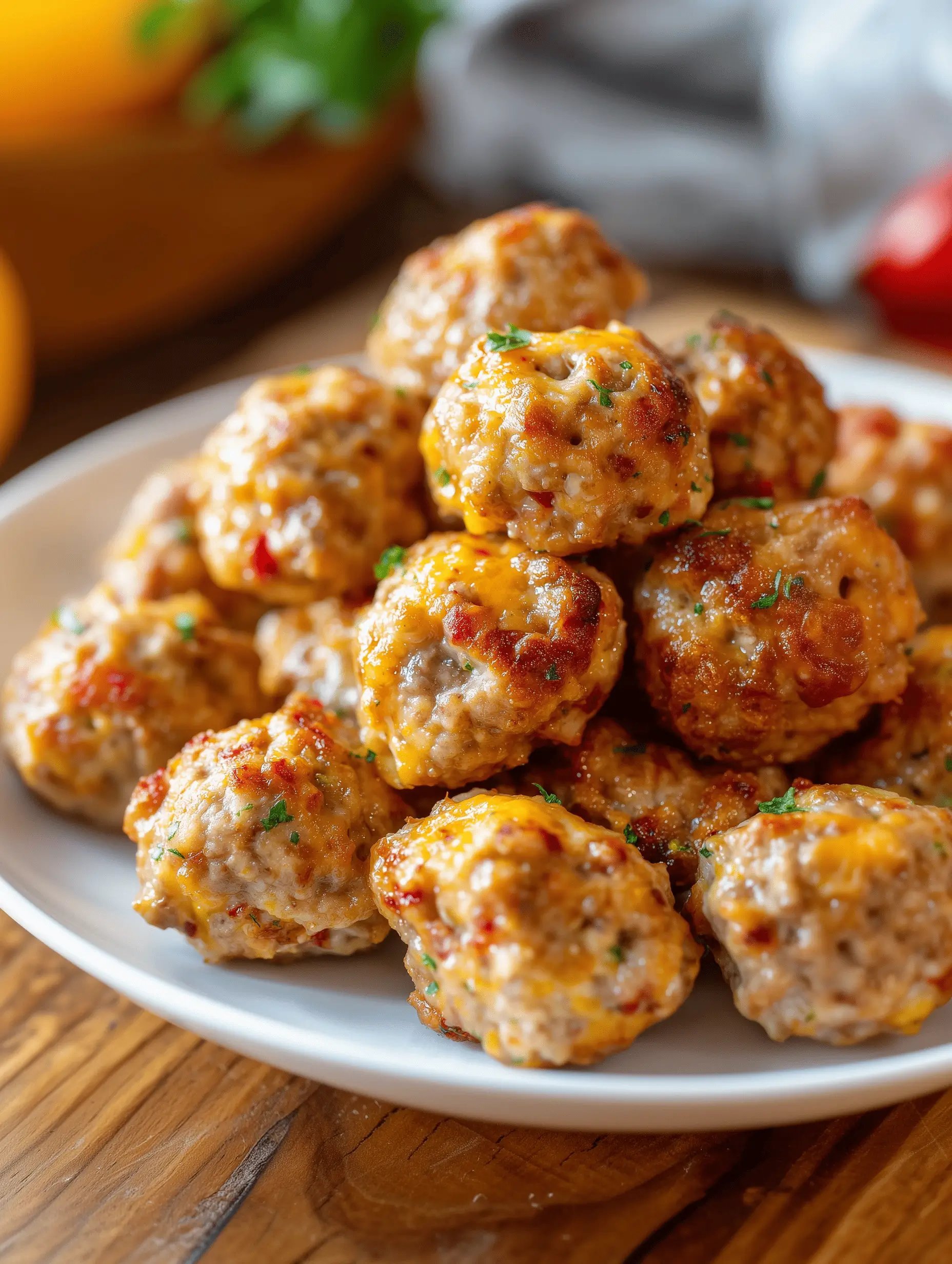 Rotel Cream Cheese Sausage Balls