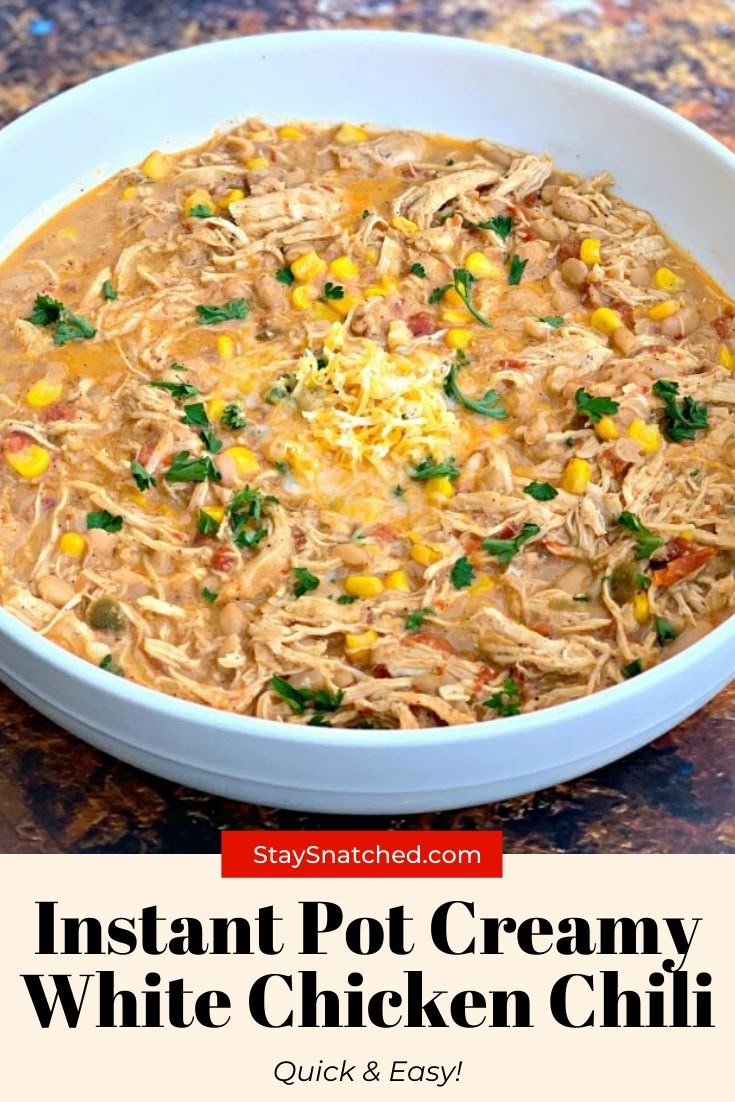 Instant Pot Creamy White Chicken Chili